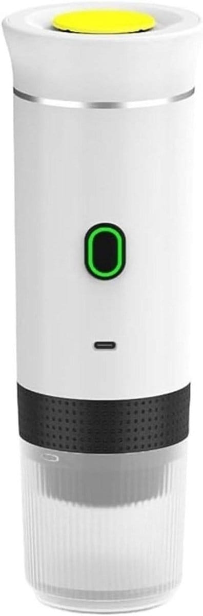 Draagbaar Koffiezetapparaat - Koffiemachine Mini - Koffie Zetten Onderweg - Warmtepomp Druksysteem - 100 Millilitres - Wit