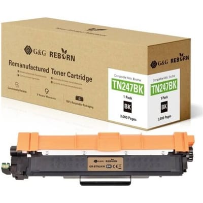 G&G Toner vervangt Brother TN-247BK Compatibel Zwart 3000 bladzijden Reborn remanufactured 21184