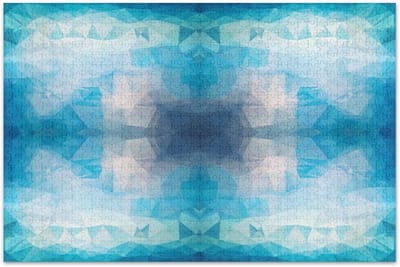 Legpuzzels Volwassenen - Papieren Puzzel - Ontspanning Thuis - Unieke Vormen - 1000 Stukjes - Fuzzy Blue
