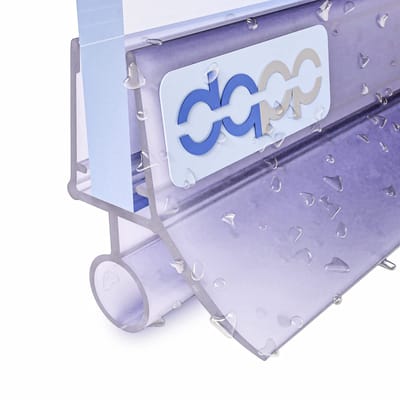 DQ-PP Douchestrip 50cm - Afdichting voor 6mm - 8mm Glasdikte - UK08 - Transparante Waterkeringsprofiel voor Douchedeur en Douchecabine