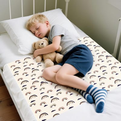 Potty Training Bedpads voor Kinderen, 34x36 Inch Bedwetting Mat met Zijflappen, Absorberende Waterdichte Bescherming voor Peuters en Zindelijkheidstraining