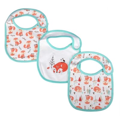 Dailygoods- Slabbetje Waterdicht - Slabbetje Baby - Slabbetje met Mouwen - 3 Stukken - Biologisch Katoen - Zacht en Absorberend - Babyslab
