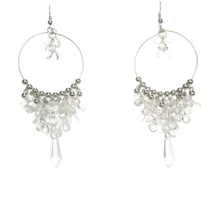 Behave - Oorhangers met transparante kralen - feeststijl - 10 cm