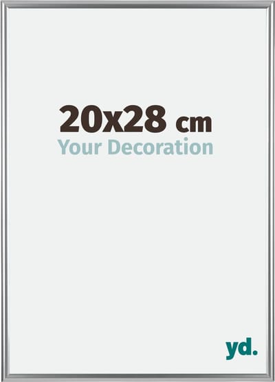 Your Decoration - Fotolijst 20x28 cm - Kunststof - Zilver - Bordeaux