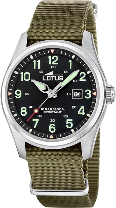 LOTUS MEN'S BLACK MINIMALIST FOR HIM NYLON WATCH BRACELET 19055/4