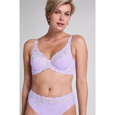 Hunkemöller Dames Lingerie Niet-voorgevormde beugel bh Diva - Paars - maat E75