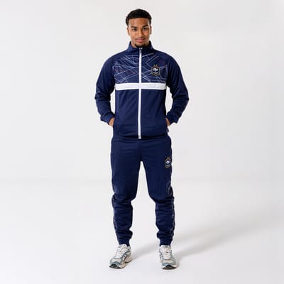 Frans Elftal Trainingspak Heren - Maat S - FFF Frankrijk - Voetbalkleding - Sportkleding - Volwassenen - Officiële FFF Fanmerchandise