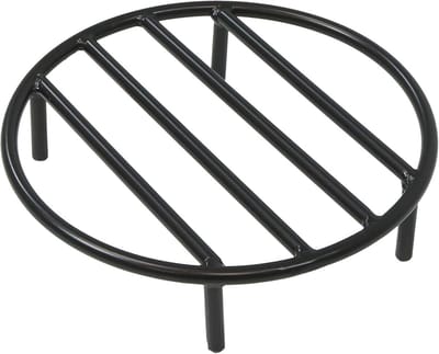 Ronde Stalen Vuurkorf met Houten Rooster - 30,5 cm
