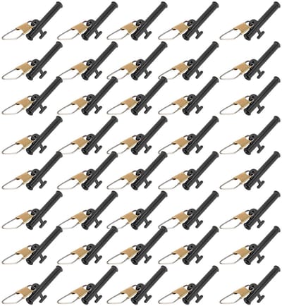 Dailygoods- Zinklood Bulkverpakking van 40 Stuks - Schuifregelaars - Metalen Drukknopen - Aasopstelling - Organisatie - Stabiele Rotatie - Visaccessoire