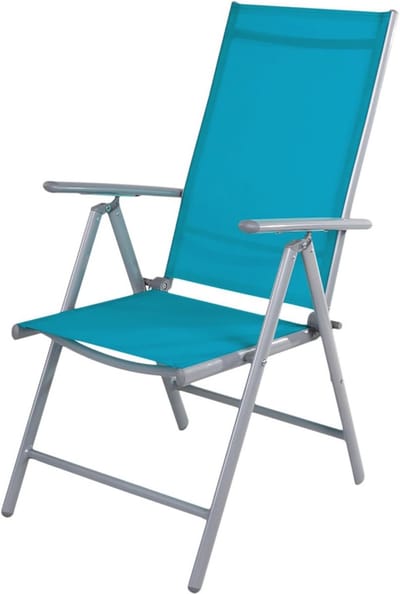 Tuinstoel met hoge rugleuning - 7-voudig verstelbaar en inklapbaar - weerbestendig aluminium - moderne klapstoel voor tuin, terras en balkon