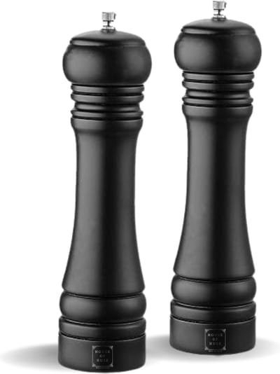 House of Husk Pepermolen en Zoutmolen Set - Peper en Zoutstel - Kruidenmolen - 21CM - Zwart
