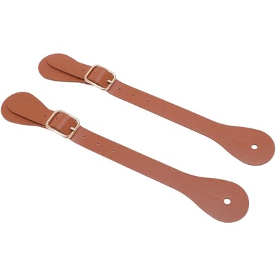 Paar Synthetisch Lederen Sporenriemen Verstelbare Lengte 22cm Lang Western Cowboy Sporenhouder voor bruin