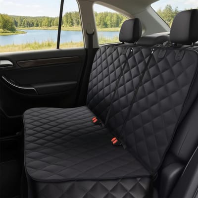 Hondenautostoelhoes - Beschermhoes Hond - Auto Reis - Waterdicht Antislip - Universeel - Zwart