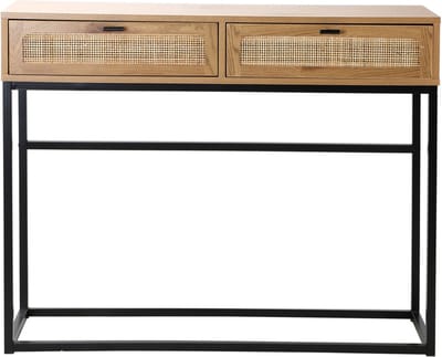 CALICOSY - Console met 2 lades in rotan 100x35x80cm