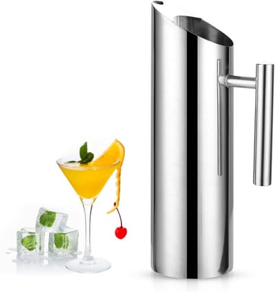 Waterkoker, roestvrijstalen waterkoker, ijsthee kan, sapkan, Geschikt voor (zelfgemaakte drankjes, wijn, koffie), hotelbenodigdheden, watercontainers (1,5 liter).