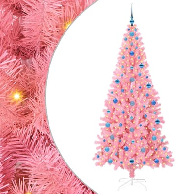 vidaXL - Kerstboom - Roze - 210 - cm - PVC