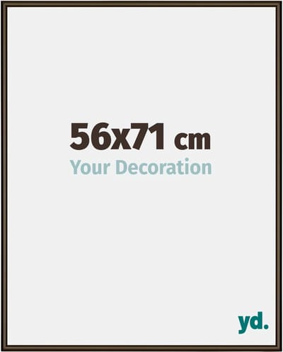 Your Decoration - Fotolijst 56x71 cm - Aluminium - Walnoot Structuur - New York
