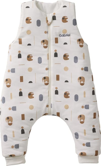 Vertbaudet Jumpsuit met voetjes PETIT ELEPHANT, afneembare lange mouwen