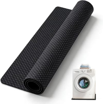 Wasmachinemat - Anti-trillingsmat - Apparaten Stabiliseren - Dubbelzijdig Antislip - 60 x 60 cm - Zwart
