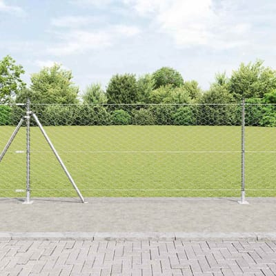 vidaXL - zeshoekig - gaashek - met - betonnen - voetstuk - 10 - x - 0,8 - m - Mesh