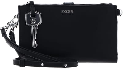 DKNY schoudertas portemonnee Alanna Crossbody Wallet Black / Silver zwart