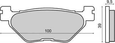 rms remblokje voor motor yamaha 1200 xt 2017 dp075 / ar nieuw