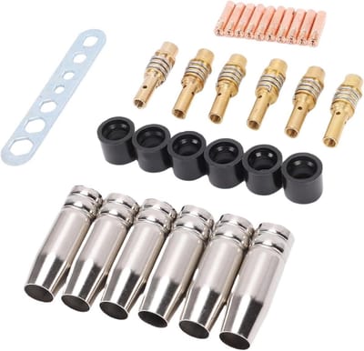 Lasmondstuk Kit - MIG Accessoires - Metaalbewerking - Messing Geleider - MB15 15AK - Zilver