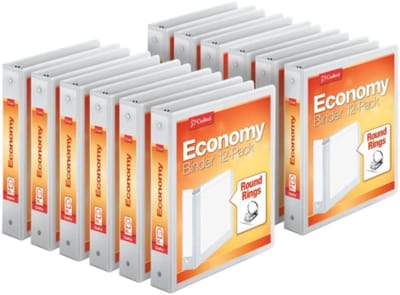 Ringband Mappen - Presentatiemappen Opbergmappen - Documenten Organiseren Presenteren - ClearVue XtraLife Scharnier - 15 Inch 350 Vellen - Wit