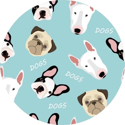 Vinyl | Vloerkleed vinyl rond | Bullie | 120 cm Rond