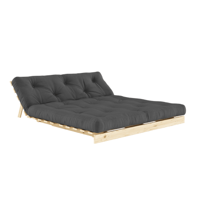 Karup Slaapbank Roots 160 - 734 Dark Grey - 100 raw