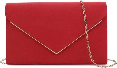 Elegante Avondtassen voor Dames - Clutch, Handtas en Schoudertas van Faux Suède met Afneembare Ketting voor Bruiloft en Feestjes