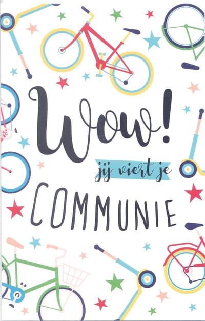 Wenskaart Communie Wow jij viert je Communie D14693 - Gratis verzonden