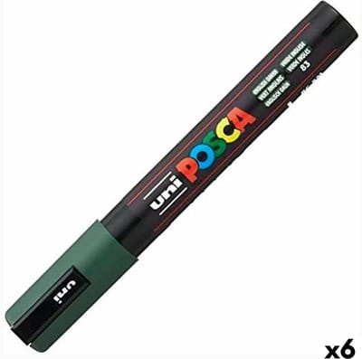 Markeerstift POSCA PC-5M Donkergroen (6 Stuks)