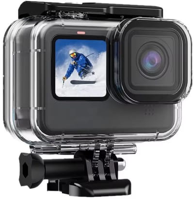 GoPro Waterdichte case - voor GoPro 13/12/11/10/9 - Silicone beschermhoes met lenskapje - GoPro accessoires - Waterproof tot 50 meter - Zwart