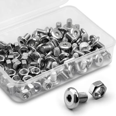 MTTProducts - M5 Schroeven - Duurzaam en Corrosiebestendig - Zilver - Bevestigingsmateriaal - Perfect voor Meubelverbindingen en DIY-pr...