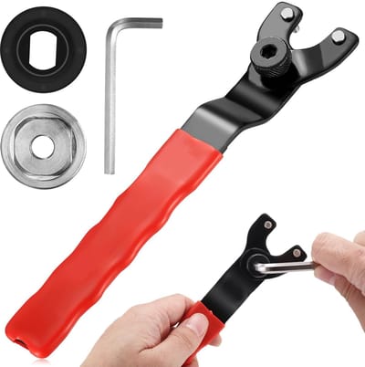 NTHProducts - Hoekenschuurmachine Sleutel - Verstelbare Moersleutel - Ergonomisch Ontwerp - Rood - Universeel Gebruik - 8-48 mm - Geschikt voor Schuurm...