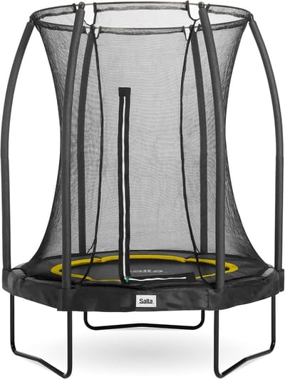 Trampoline met Net - Springkussen Buiten - Buiten Spelen - Veiligheidsrand 29cm - Ø 153 cm - Zwart