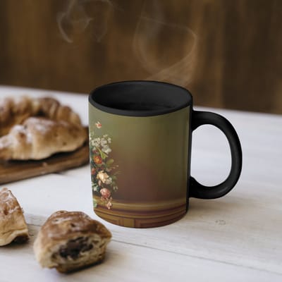 Magische Mok - Foto op Warmte Mokken - Koffiemok - Vaas - Pastel - Kleuren - Bloemen - Magic Mok - Beker - 350 ML - Theemok