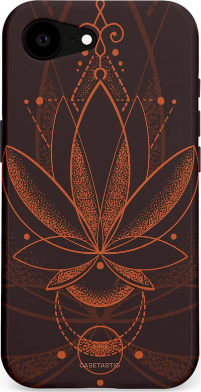 Casetastic Hoesje Geschikt voor Apple iPhone 16e Magsafe - Stijlvolle Beschermende Duo-layer Case - Lotus Groei