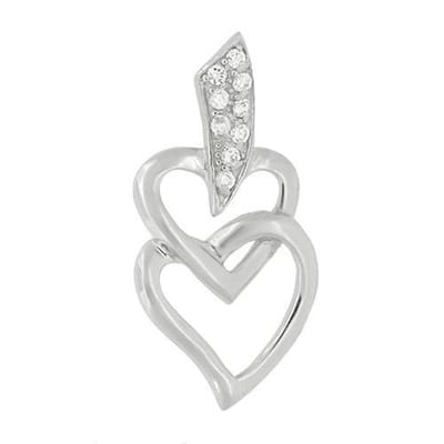 Blinx Jewels Zilveren Hanger Hartjes Zirkonium