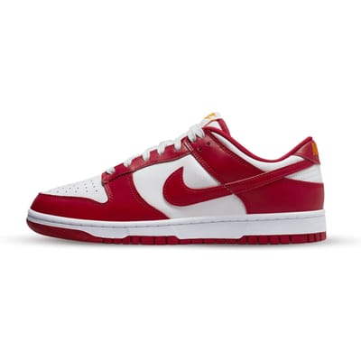 Sneakers Nike Baskets Dunk Low Retro blanc / rouge