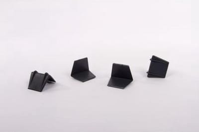Kortpack - Kunststof hoekbeschermers (open) - 45mm x 30mm - Zwart - 1700 Stuks - (039.0105)