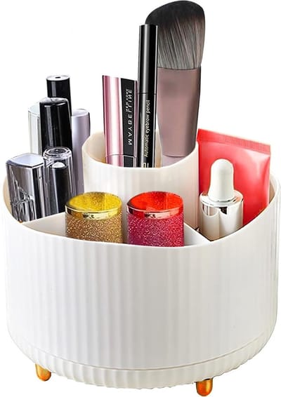 Make-up organizer, cosmetische organizer met make-up opbergruimte, 360° badkamer organizer voor cosmetica, cosmetische plank, cosmetische organizer voor kamerinrichting, kaptafel, badkamer organizer