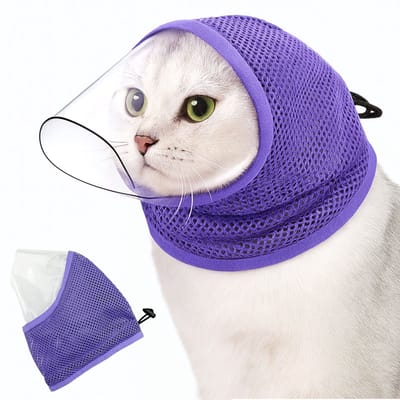 Kattenmuilkorf - Ademend - Verstelbaar - 30 cm - Beschermend tijdens verzorging - S
