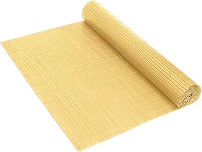 PVC Zichtschermmat - 80x500 cm - Balkon Zichtscherm - Hek - Met Kabelbinders - Zichtschutting - Balkonzichtscherm - Windscherm - Waterdicht - Zonder boren - Voor Tuin En Terras - Bamboe - NAIZY
