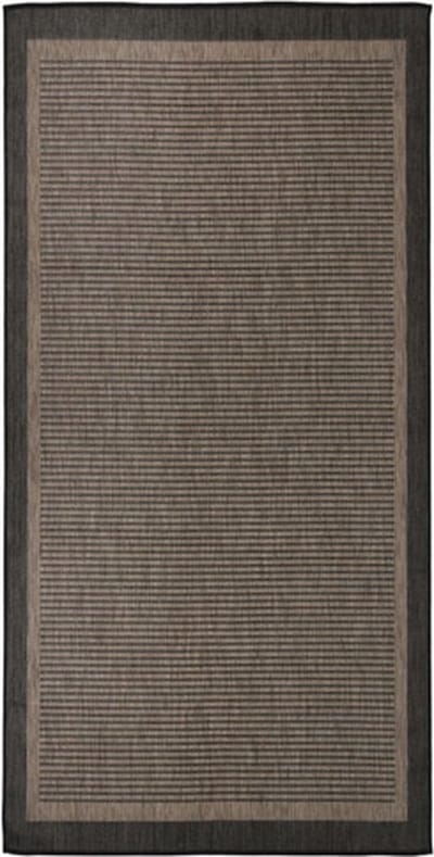 vidaXL Buitenkleed platgeweven 100x200 cm donkerbruin