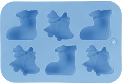 Silicone vormen, Kerstsokken en bellen, gatgrootte 60x75 mm, 12,5 ml, 1 stuk