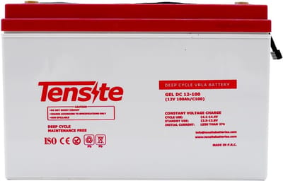 Gel accu - 12V 100Ah accu - Zonne installaties - Onderhoudsvrij gel ontwerp - 329x218x172 mm