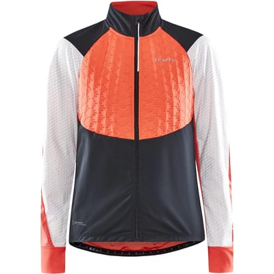 Craft Fietsjack Winter Dames Roze Grijs Zwart - ADV BIKE SUBZ LUMEN JACKET W SHOCK ASH WHITE-S