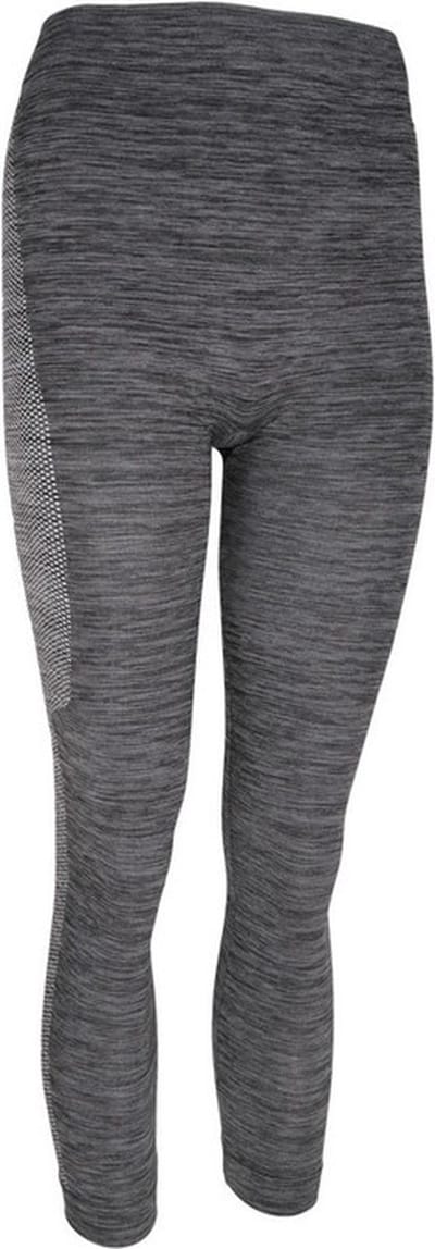 Thermo broek ondergoed lang voor dames zwart melange - Maat S - Wintersport kleding - Thermokleding - Lange thermo broek 36